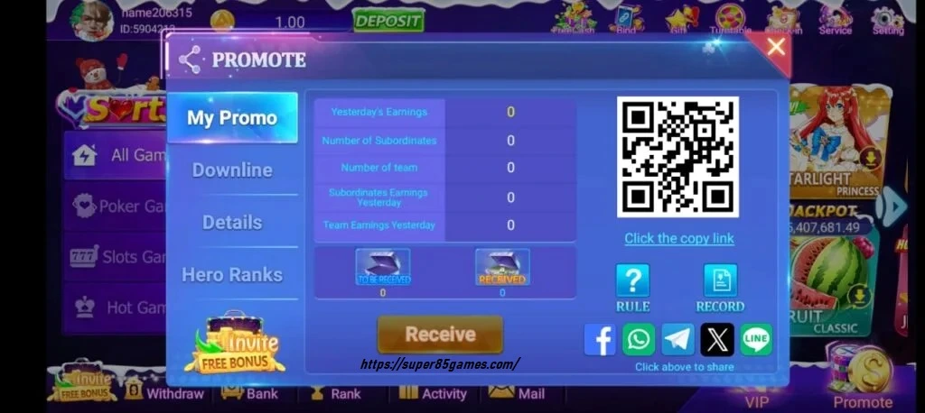 Lucky 85 Game